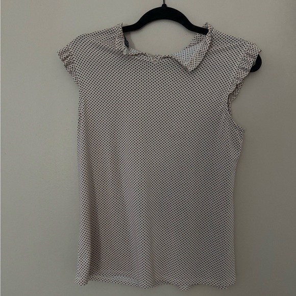 Light Pink Top Mock Neck Ruffle Sleeve Work Blouse - Picture 3 of 5